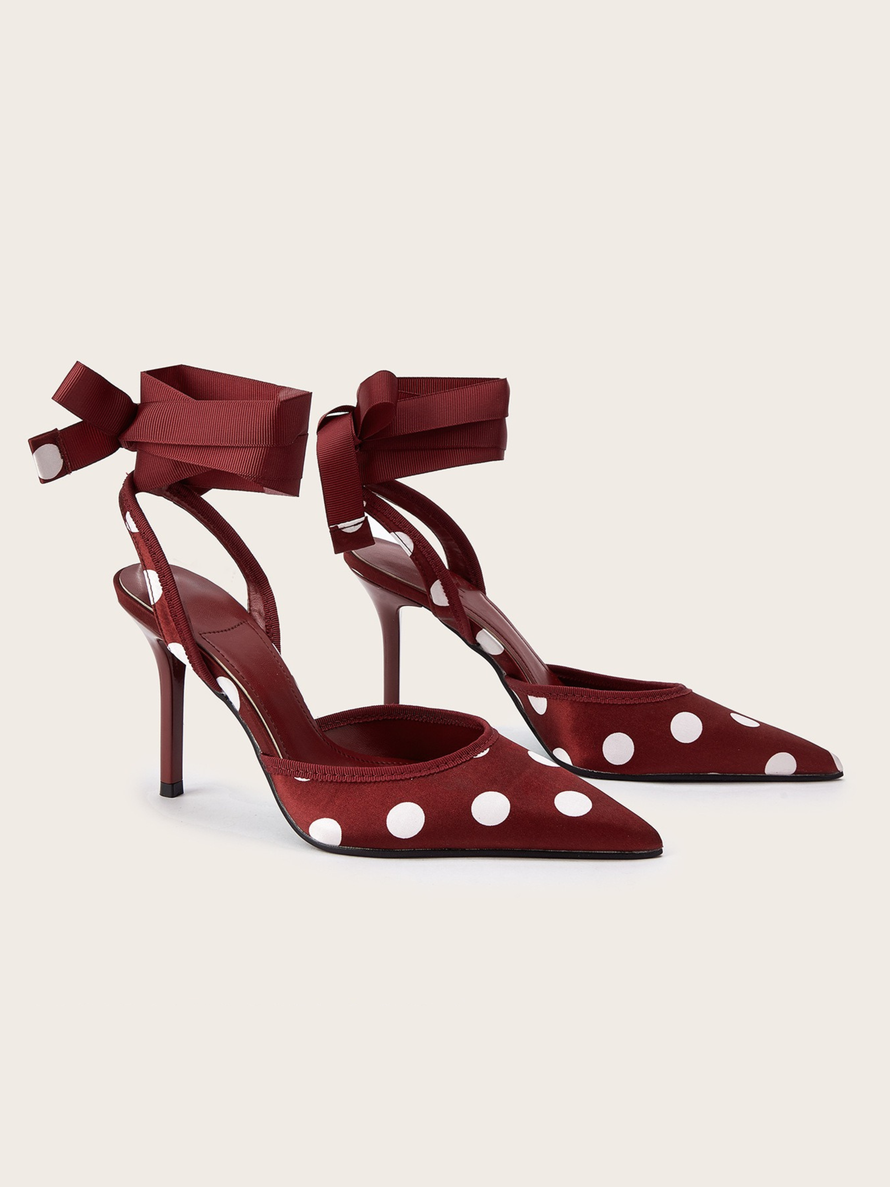 Selira Polka Dot Bow Heels