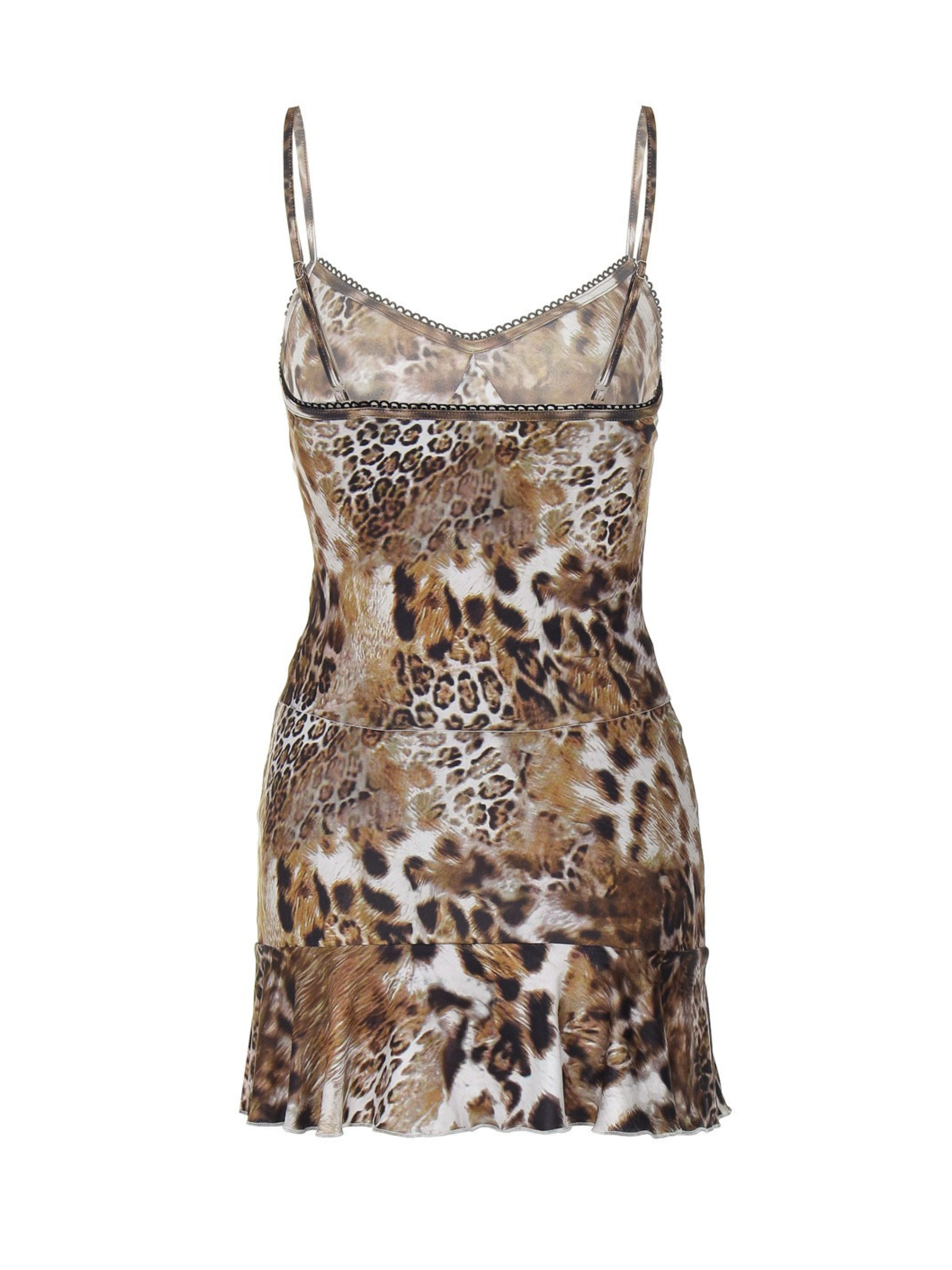 Leopard Print Top & Mini Skirt Set