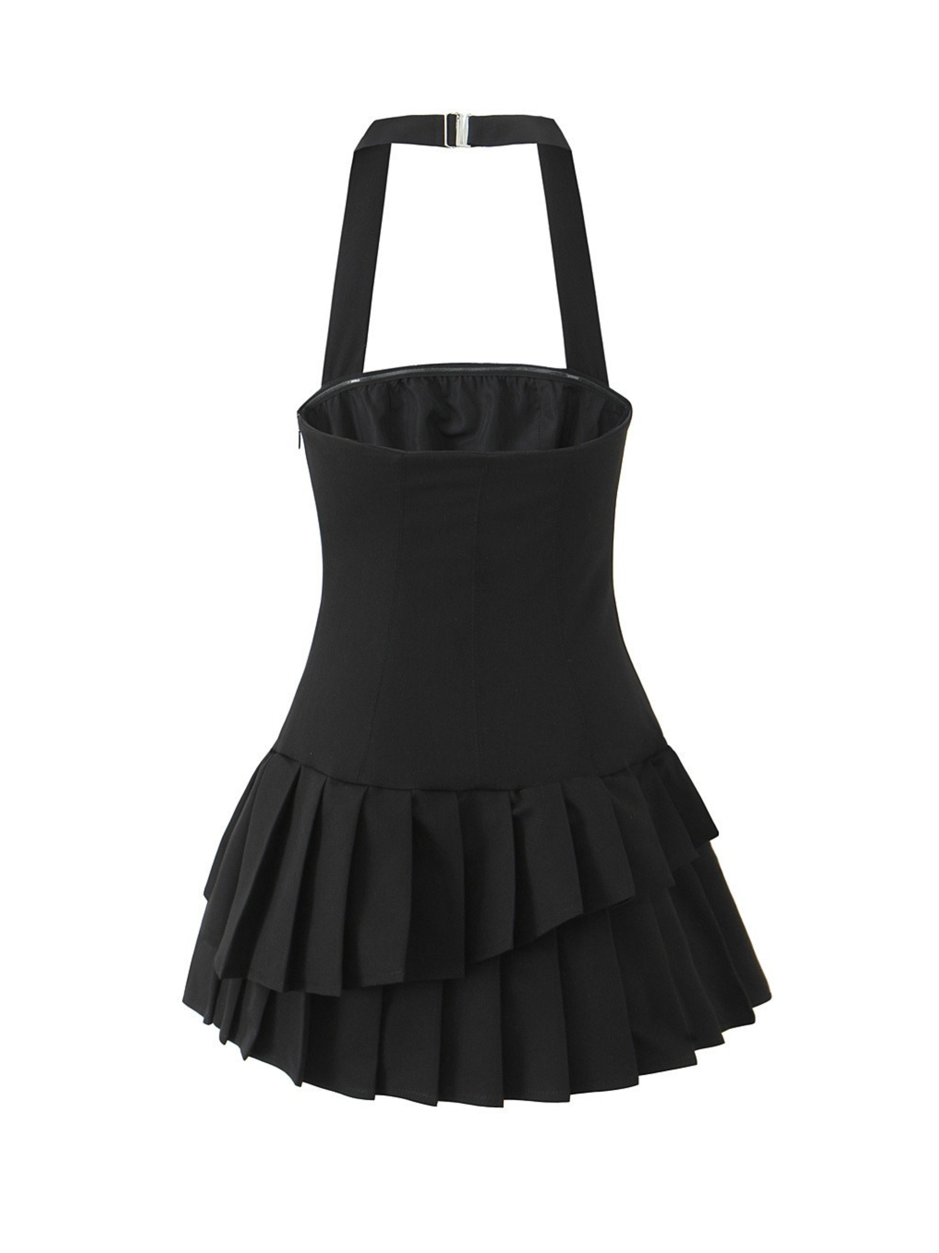 Mirana Halter Pleated Mini Dress