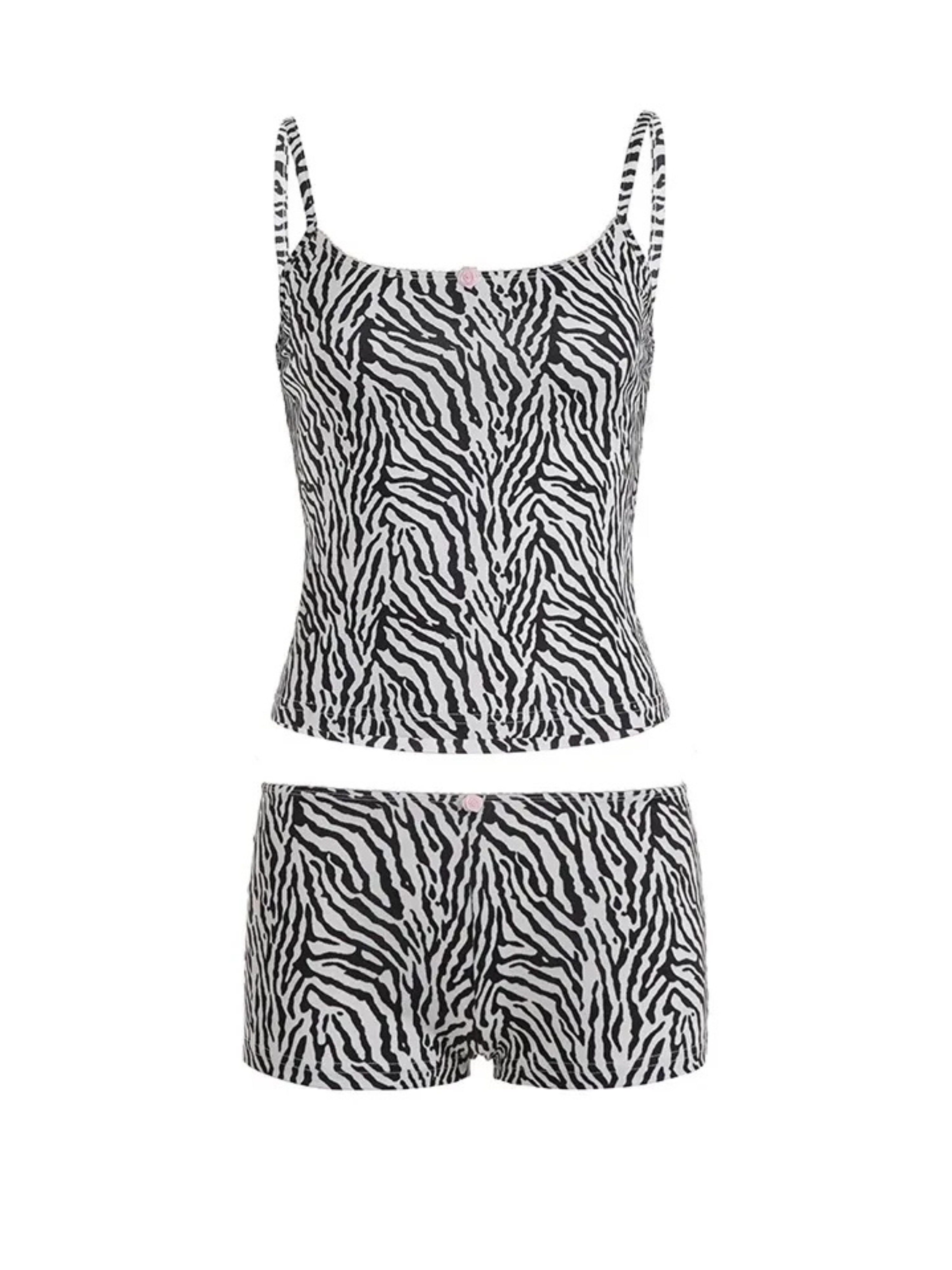 Sora Zebra Shorts Lounge Set