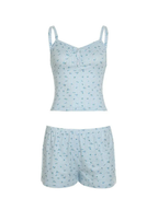 Leila Lace Trim Shorts Set