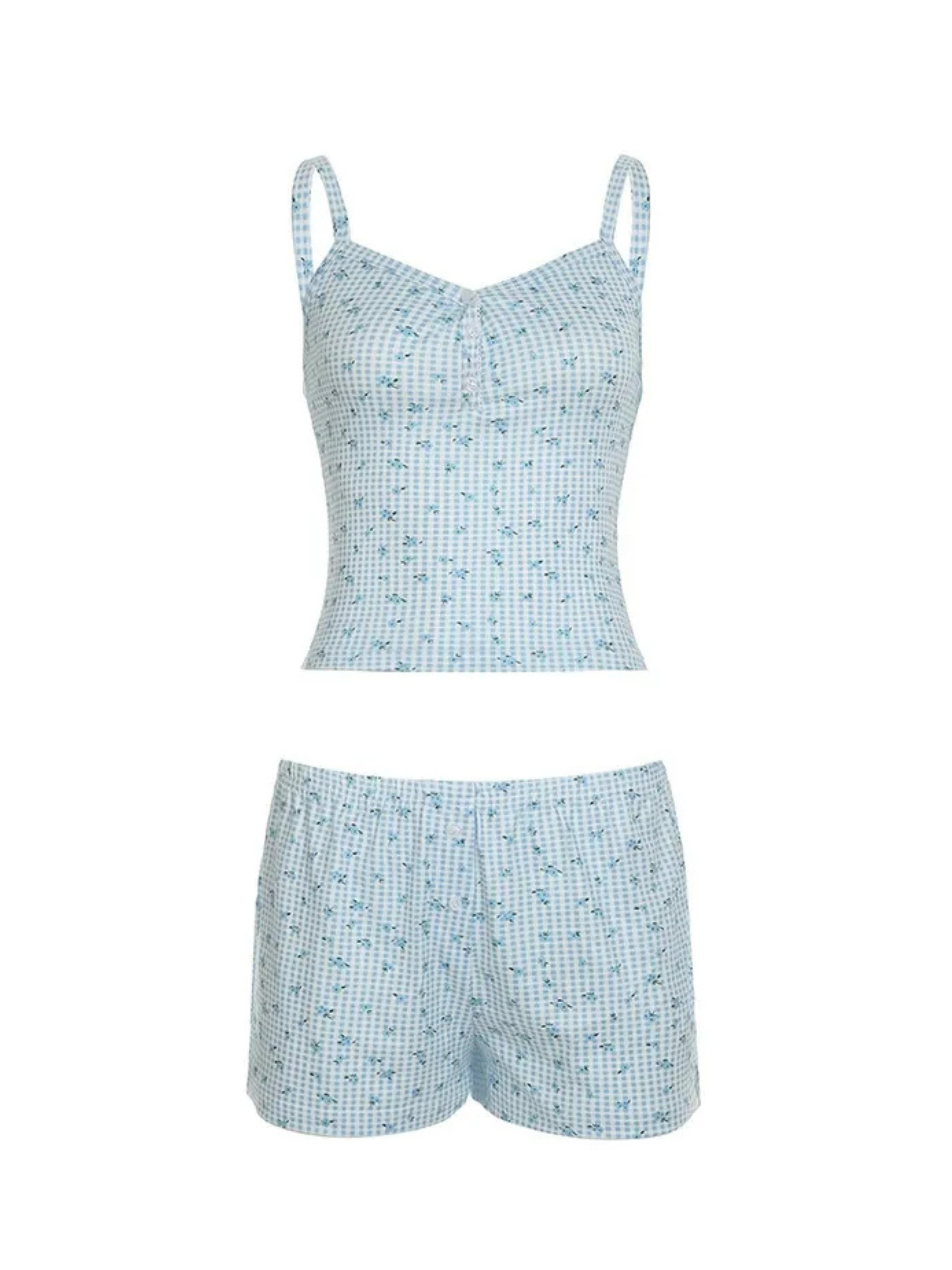 Leila Lace Trim Shorts Set