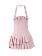 Mirana Halter Pleated Mini Dress