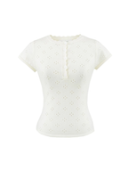 Zoya Eyelet Knit Top & Mini Skirt Set