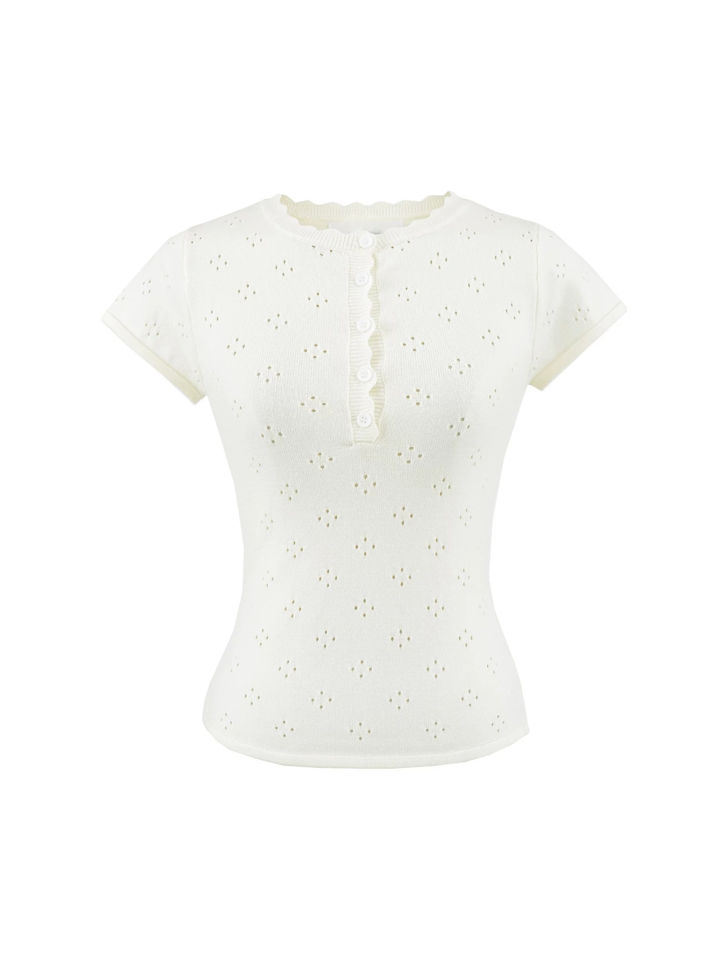 Zoya Eyelet Knit Top & Mini Skirt Set