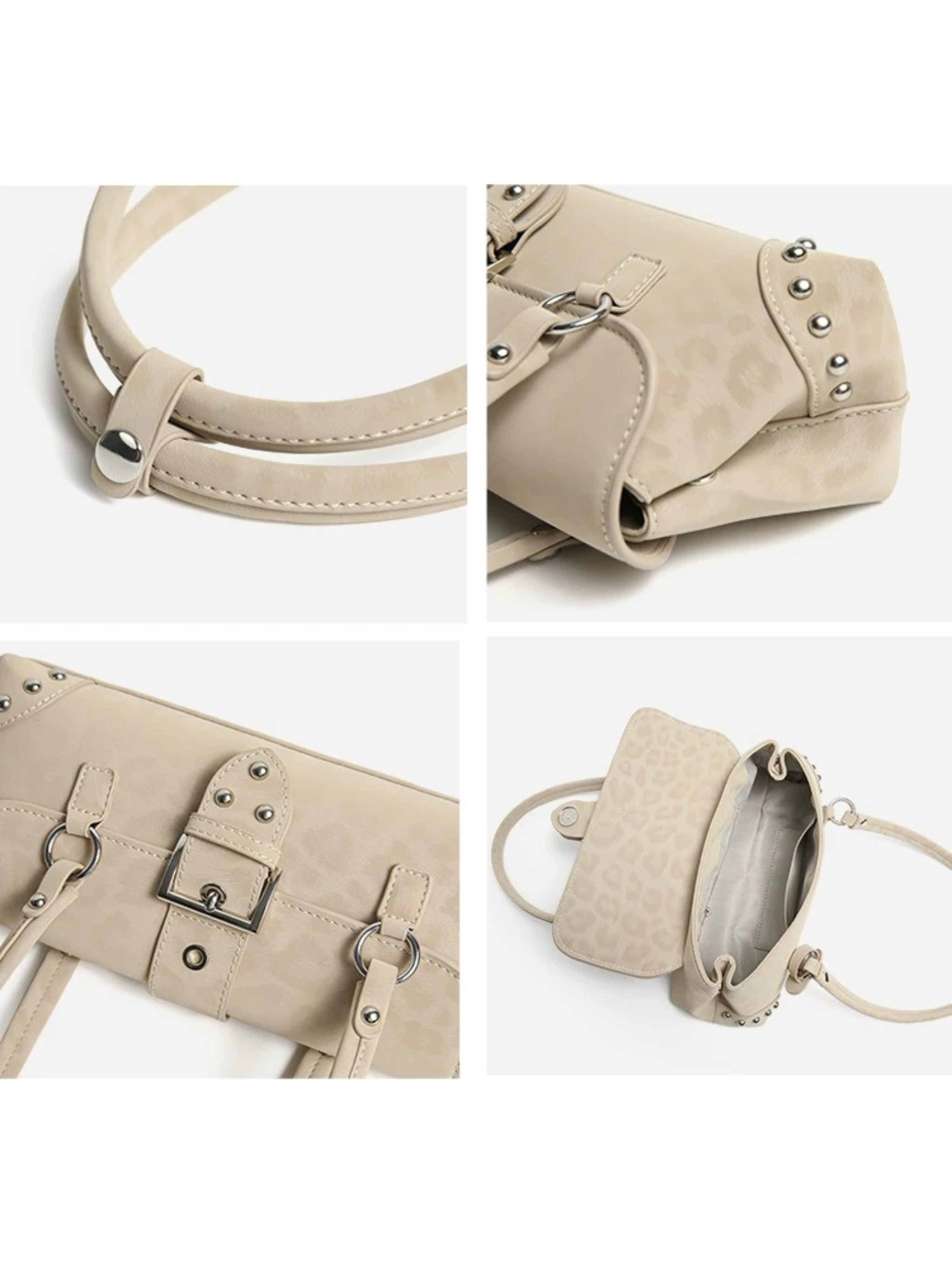 Vintage Studded Shoulder Bag