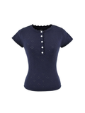 Zoya Eyelet Knit Top & Mini Skirt Set