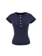 Zoya Eyelet Knit Top & Mini Skirt Set