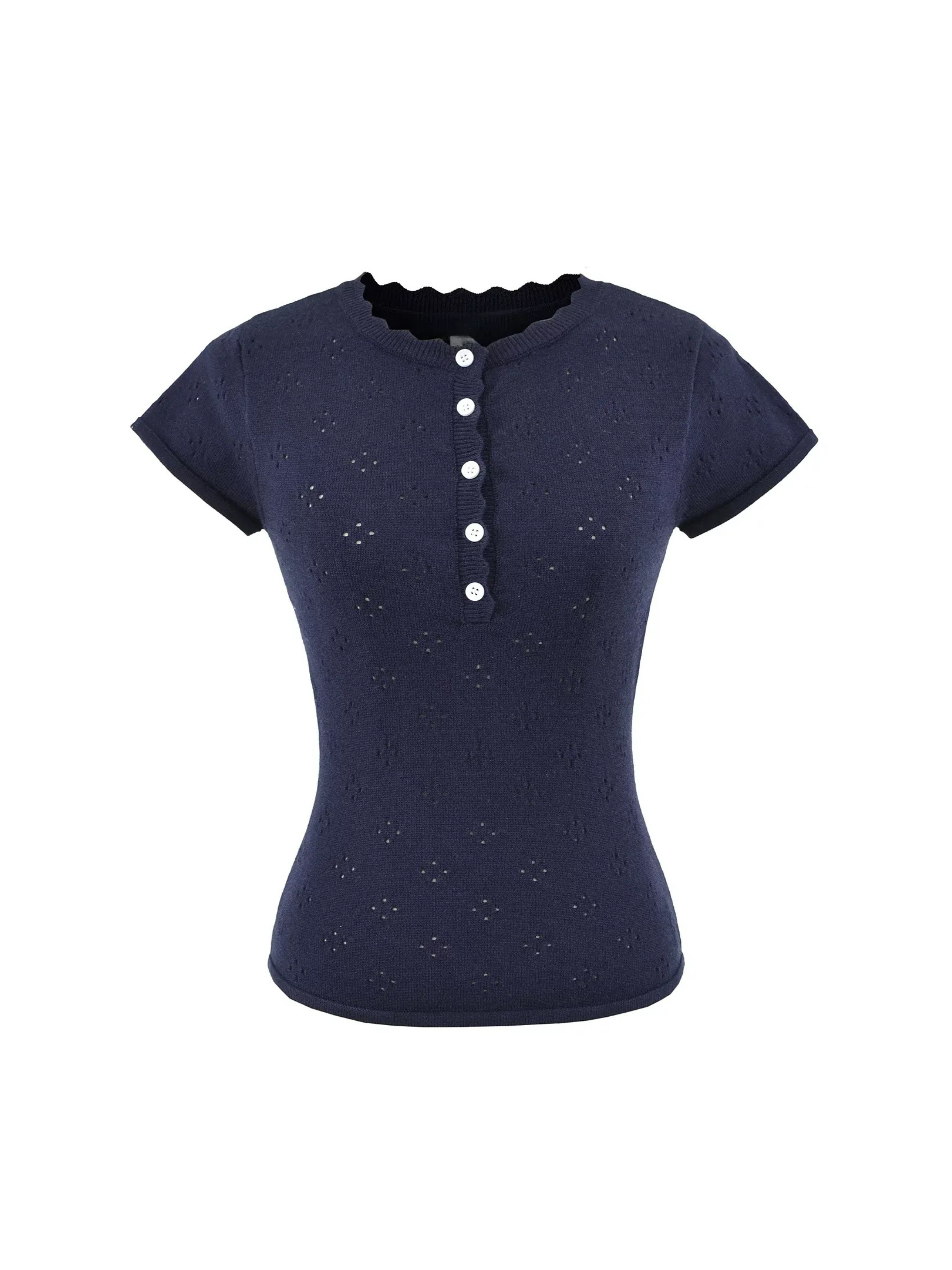 Zoya Eyelet Knit Top & Mini Skirt Set