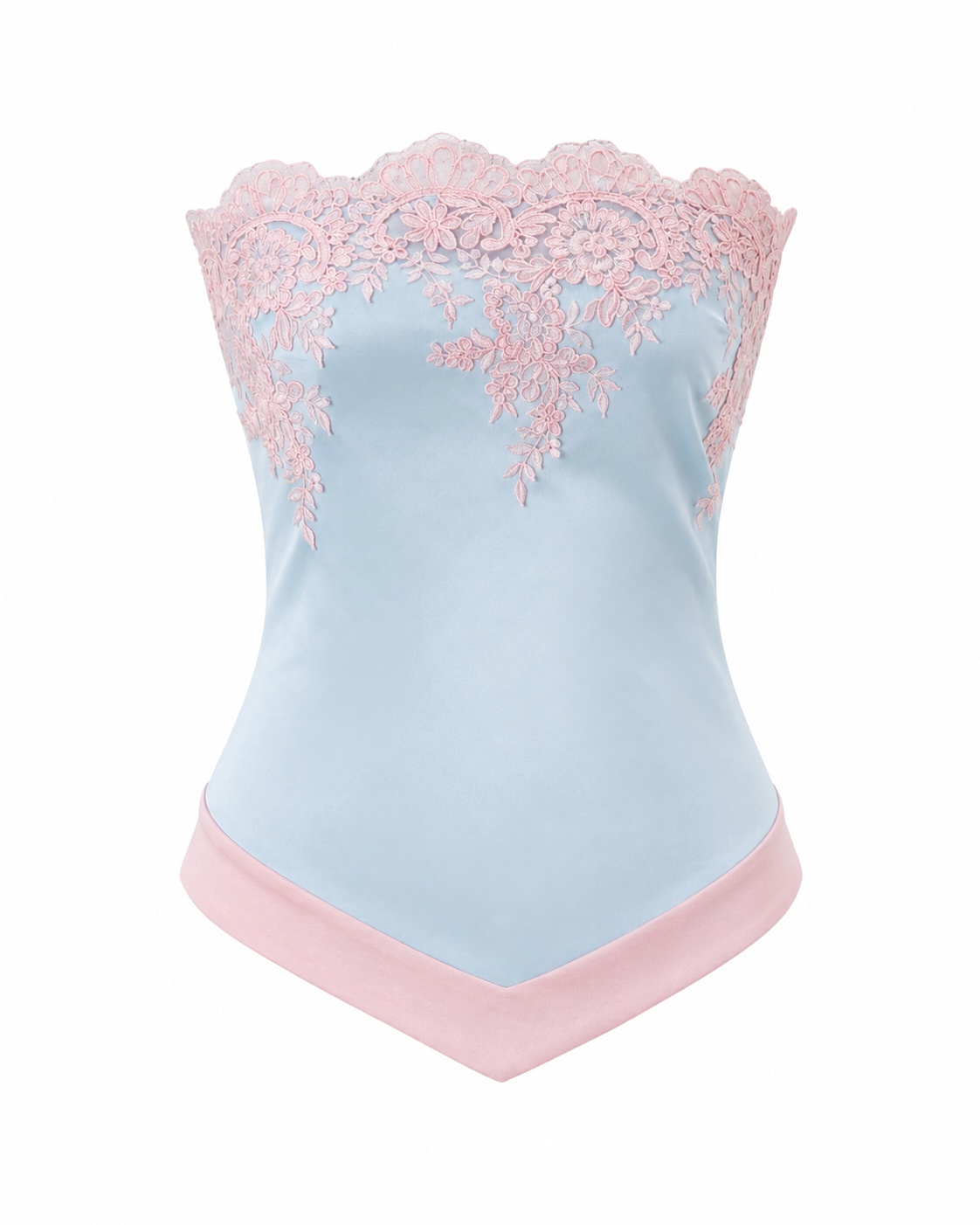 Etta Satin Lace-Trim Cami Set