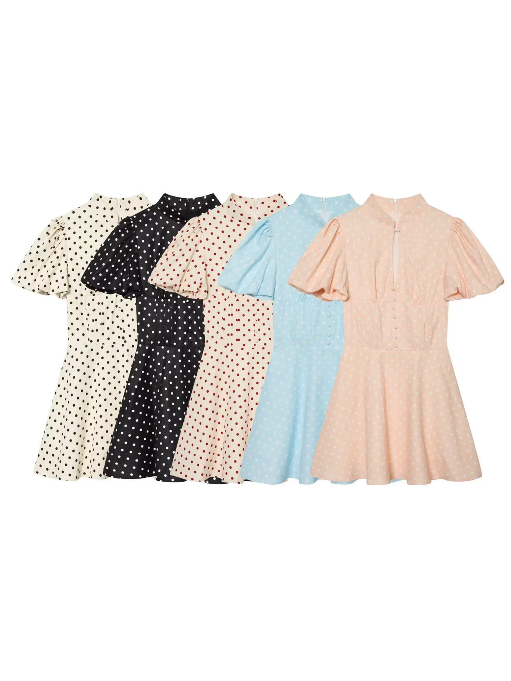 Mirel Colette Polka Dot Mini Dress