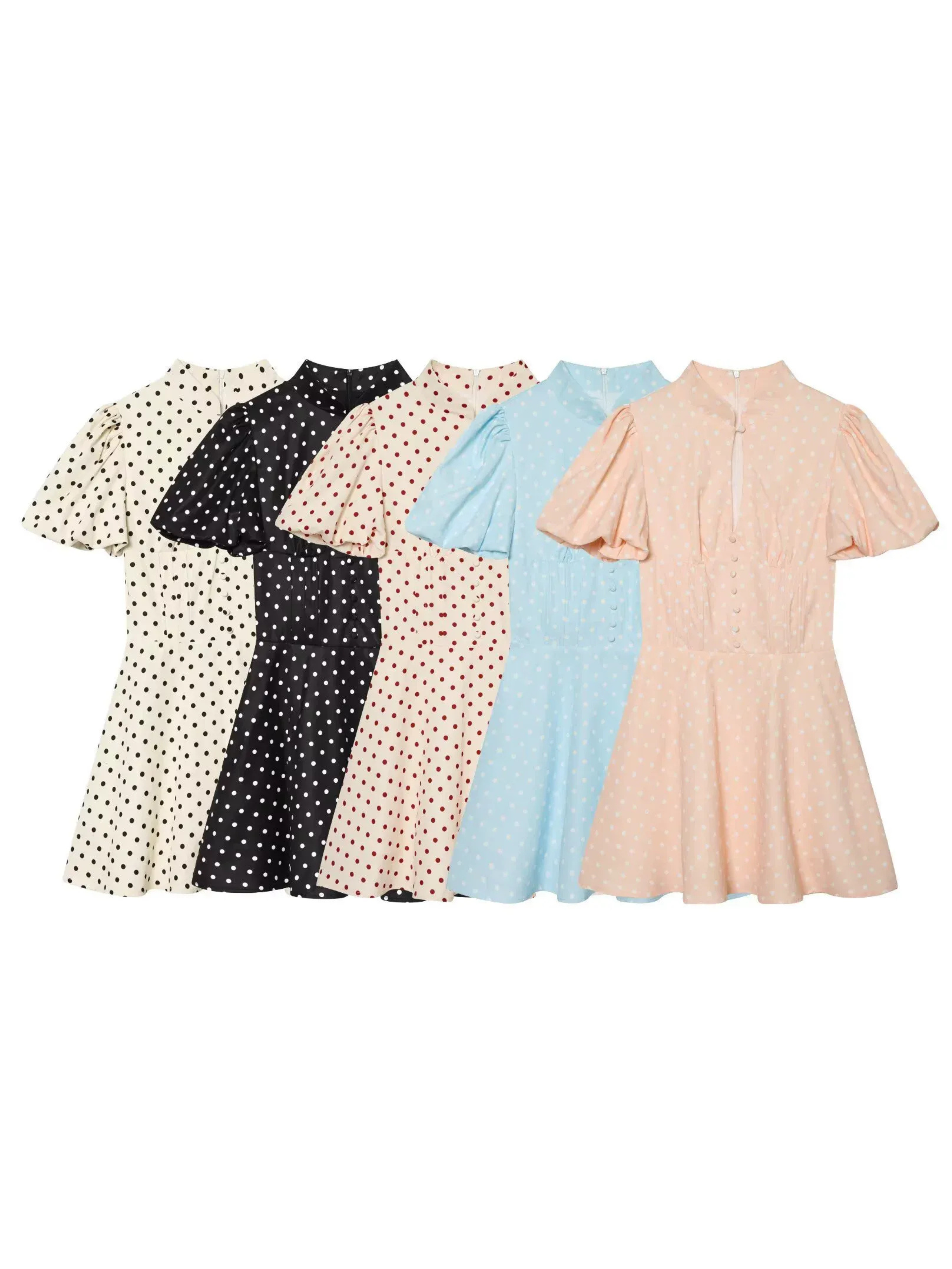 Mirel Colette Polka Dot Mini Dress