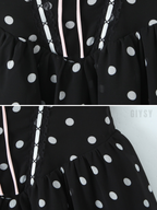 Maelia Black Polka Dot Mini Dress
