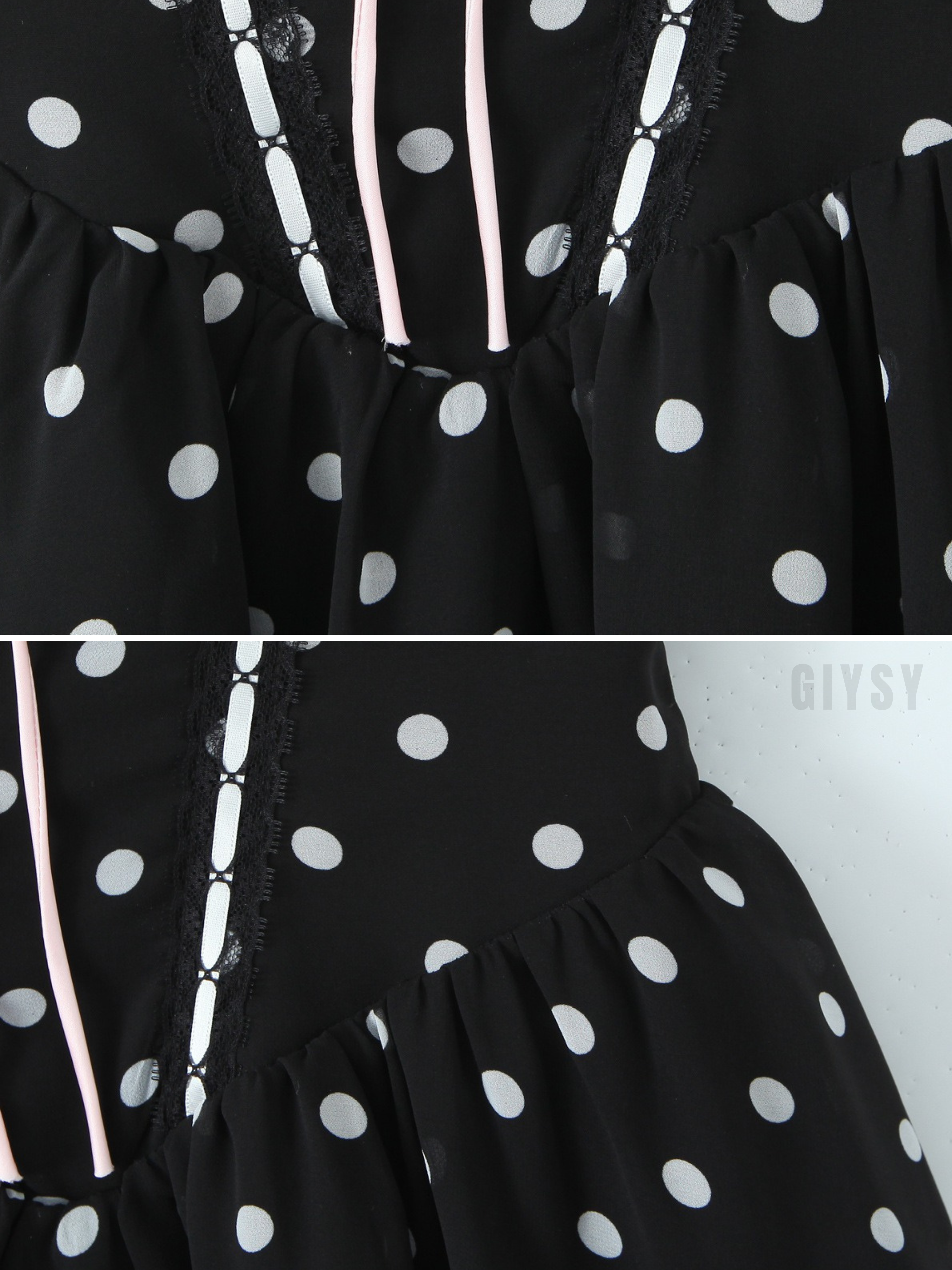 Maelia Black Polka Dot Mini Dress