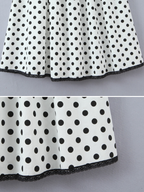 Sibel Polka Dot & Gingham Cotton Midi Dress
