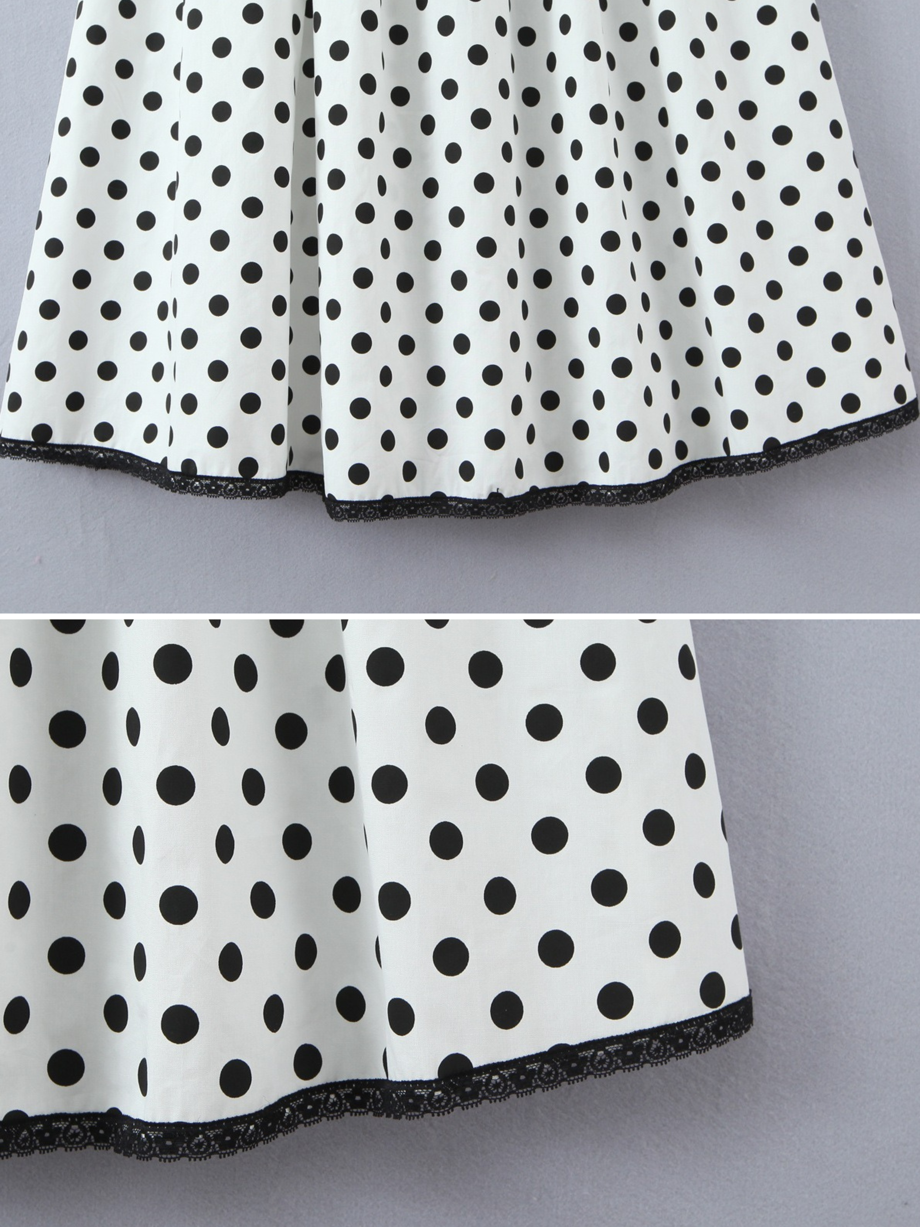 Sibel Polka Dot & Gingham Cotton Midi Dress