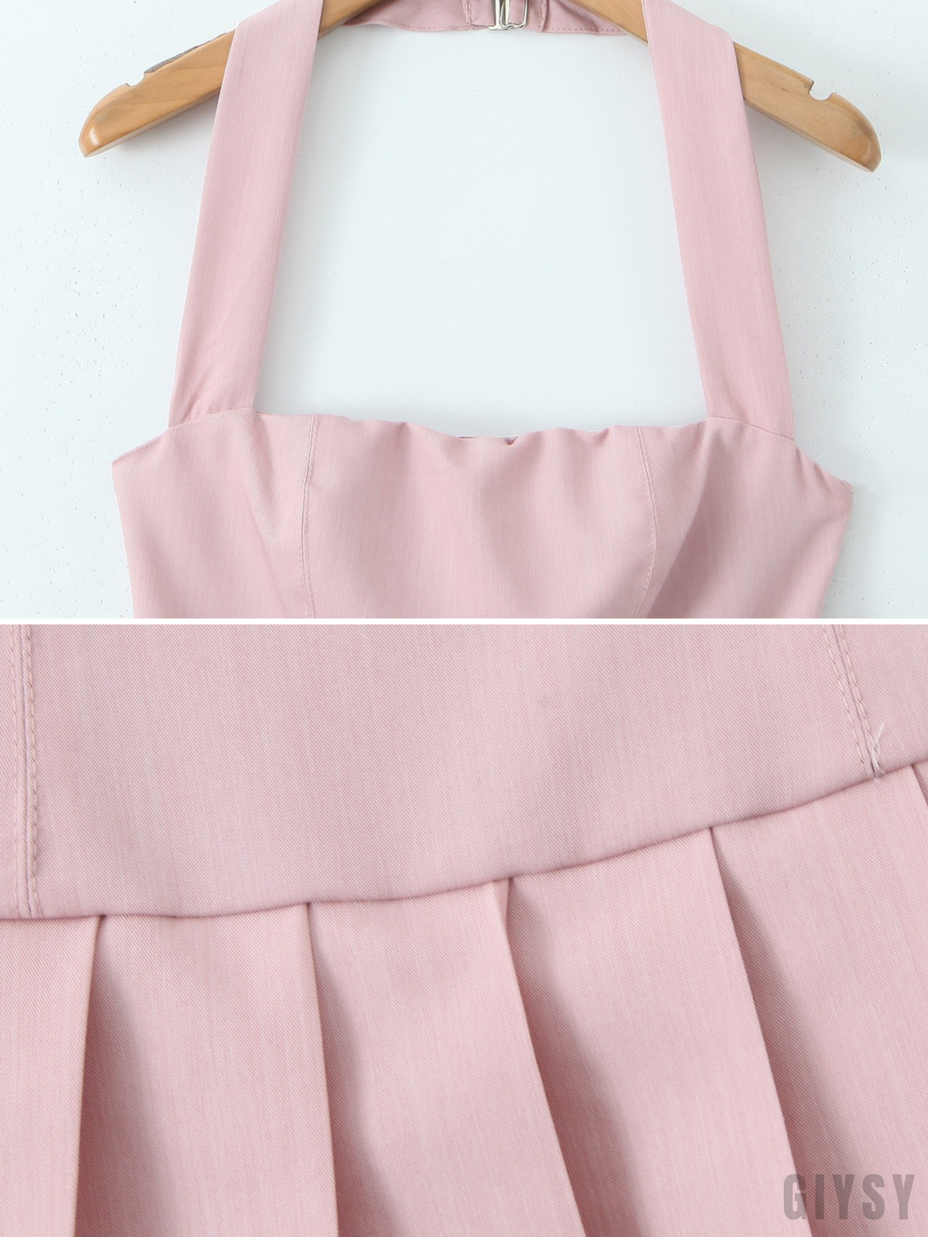 Mirana Halter Pleated Mini Dress