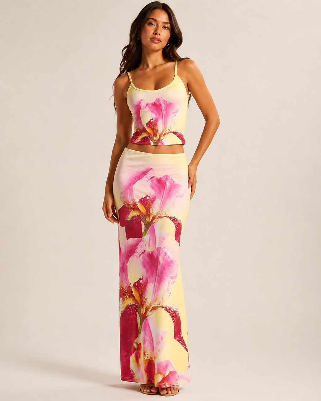 Elsin Floral Maxi Skirt Set