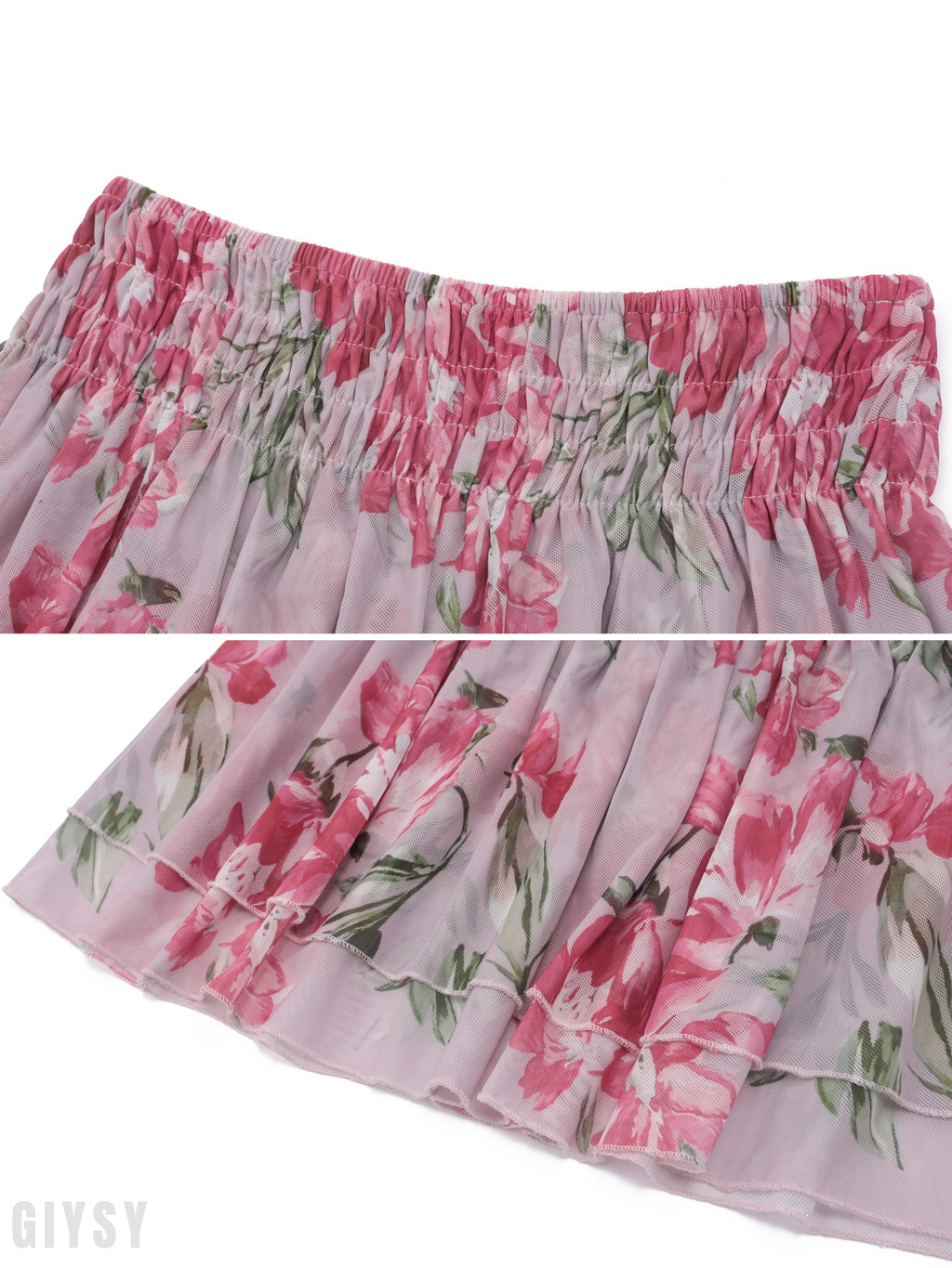 Nivra Mesh Two-Piece Skirt Set