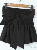 Lavinia Strapless Bow Peplum Top