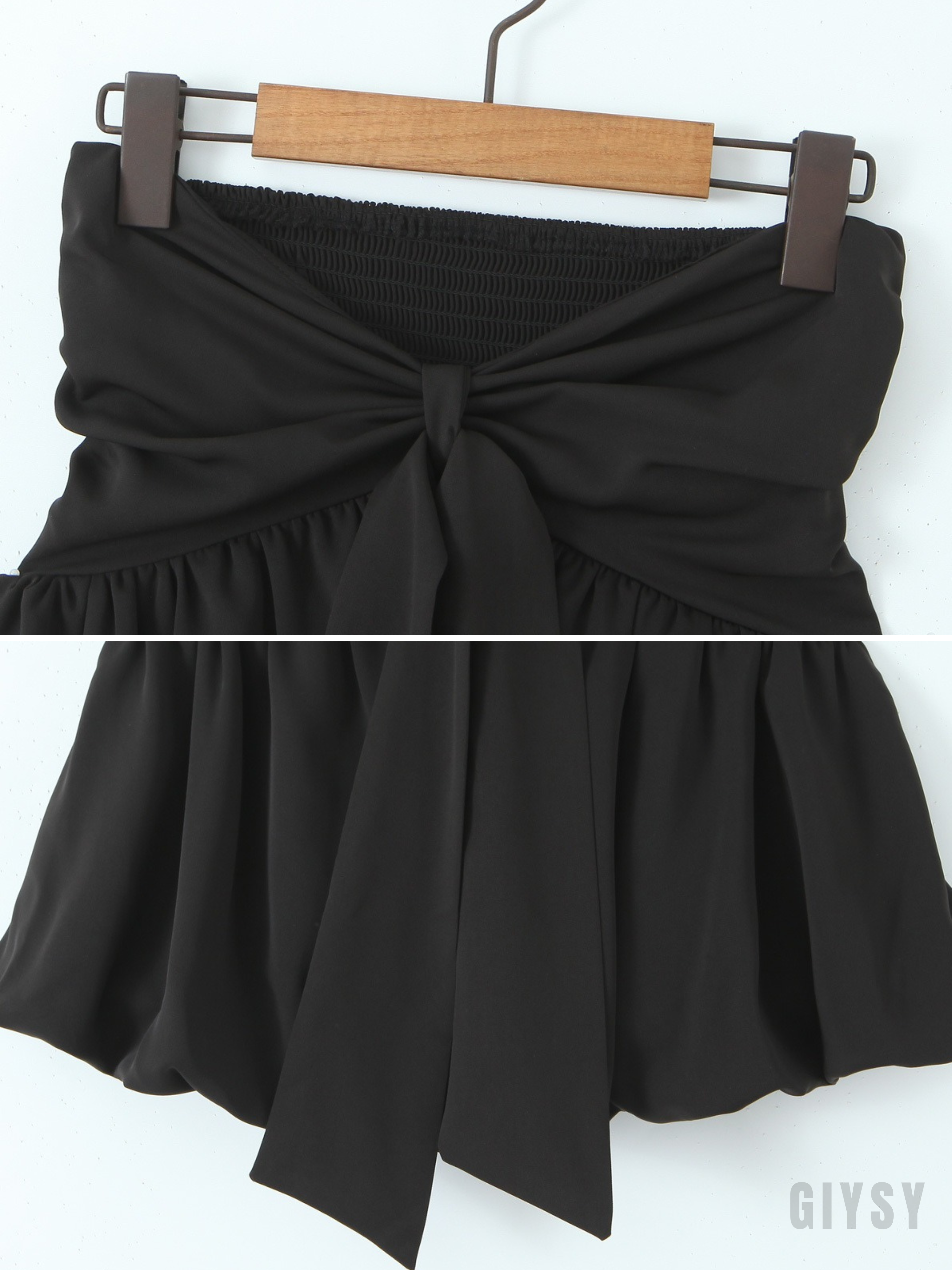 Lavinia Strapless Bow Peplum Top