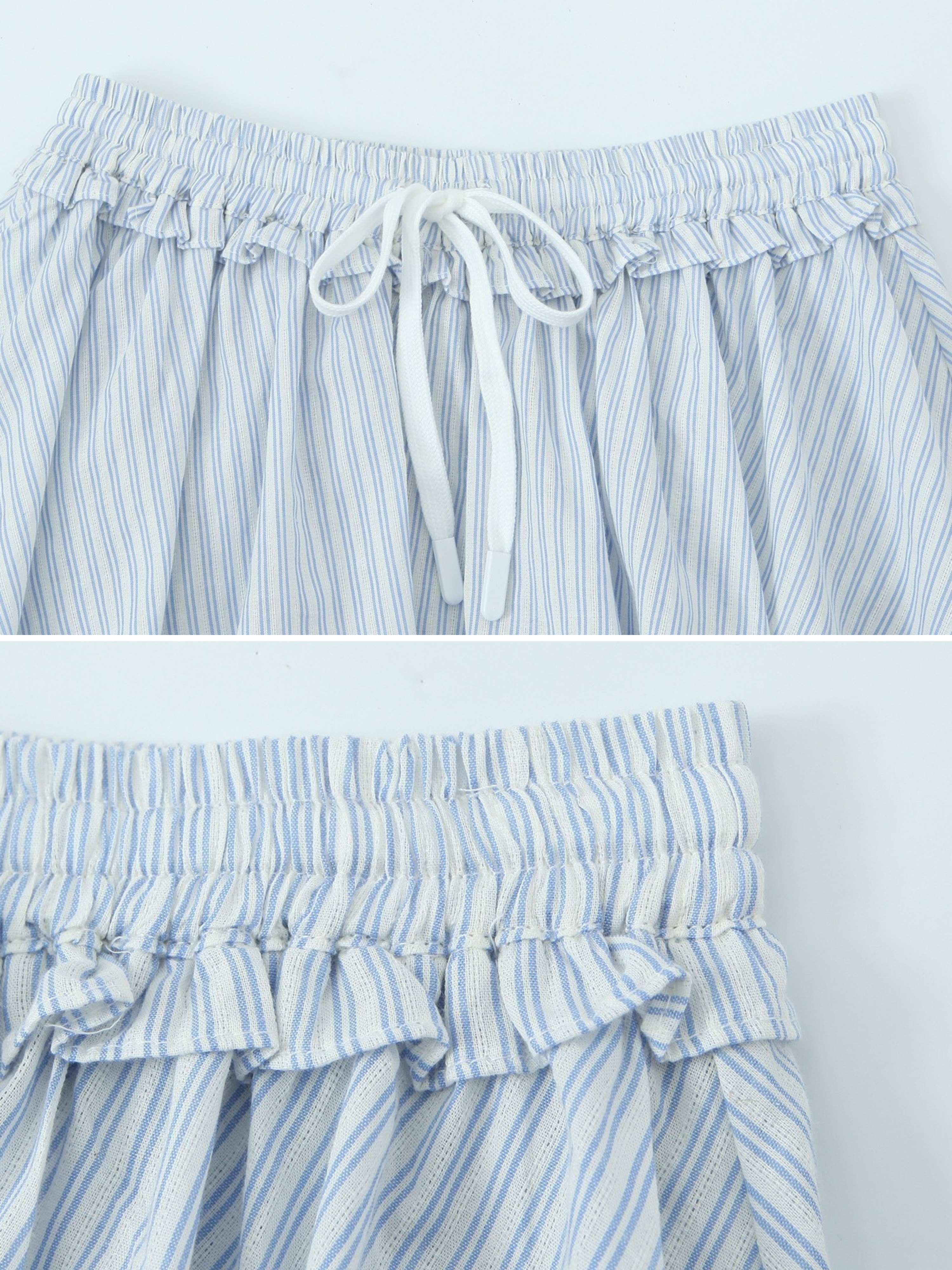 Helin Striped Cropped Shirt & Mini Skort Set
