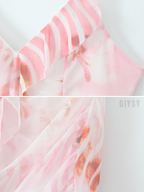 Linora Ruffled Floral Mesh Mini Dress