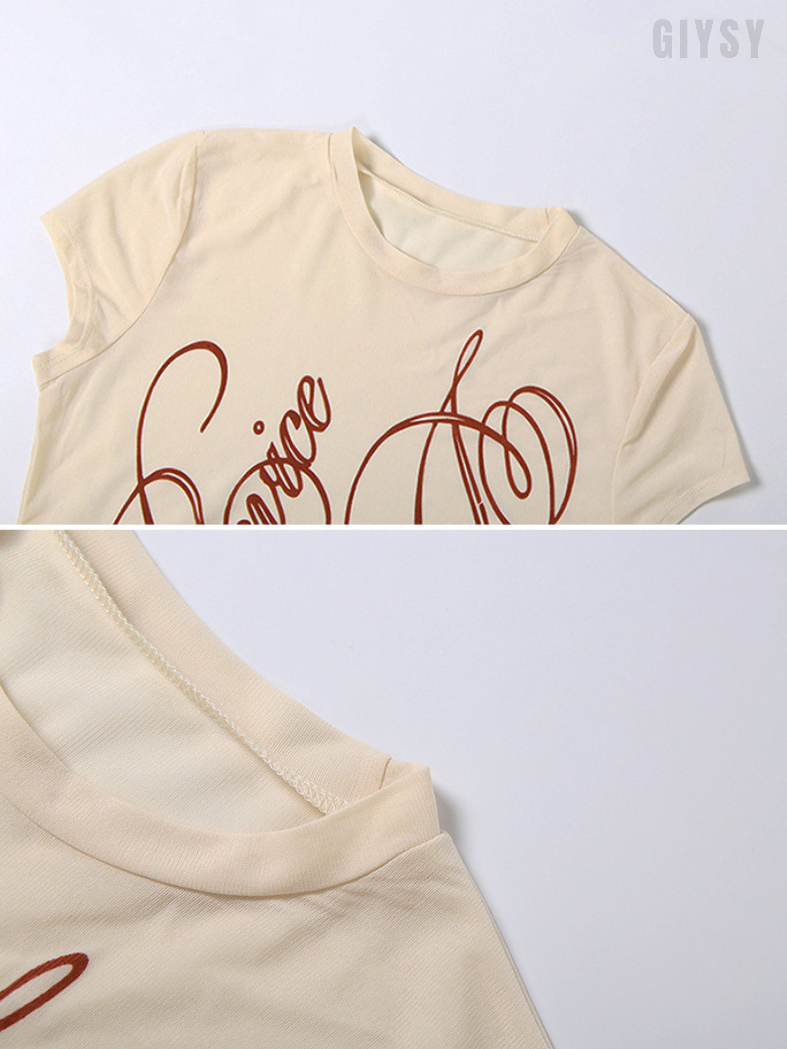Letter Print Graphic Baby Tee
