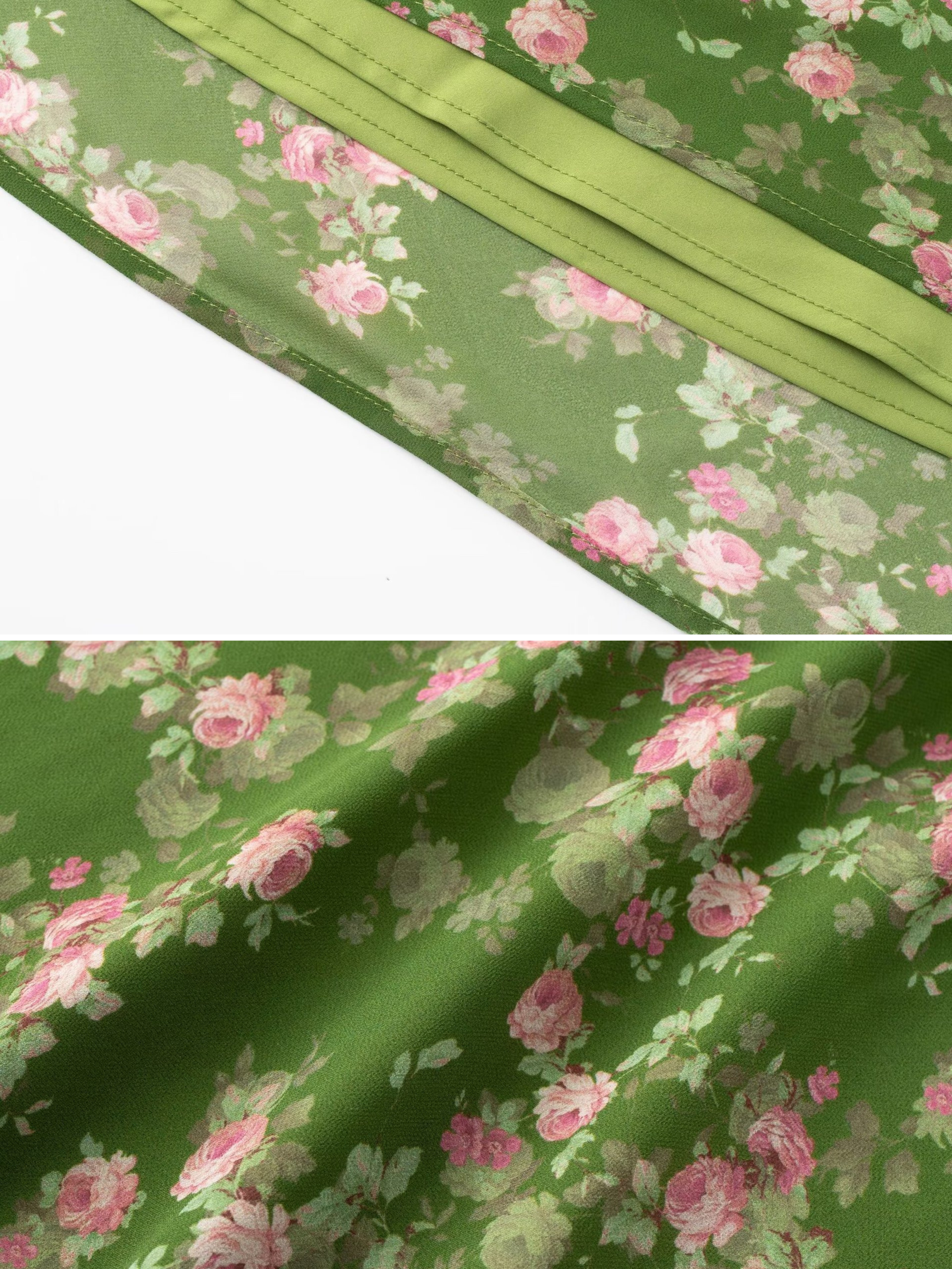 Olya Olive Floral Slip Maxi Dress