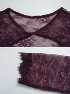 Morella Lace Ruched Mini Dress