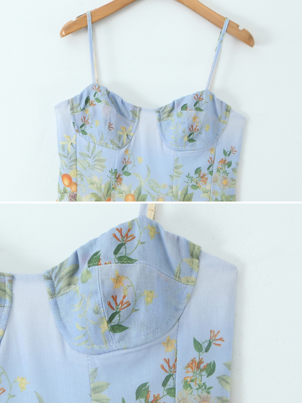 Jilda Citrus Garden Corset Midi Dress