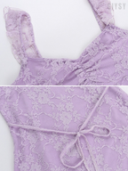 Ilyara Lavender Lace Mini Dress