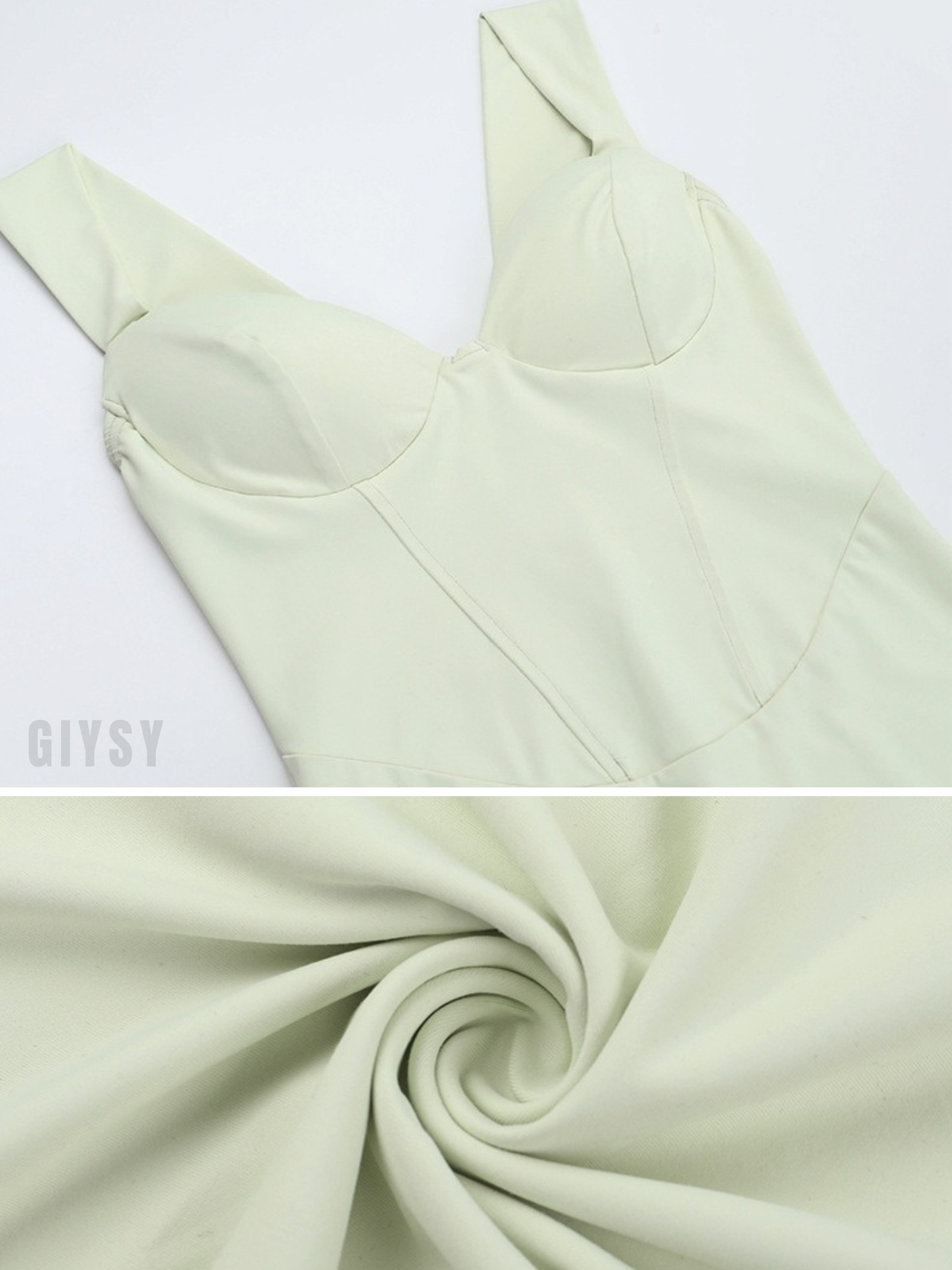 Faria Pale Mint Corset Maxi Dress