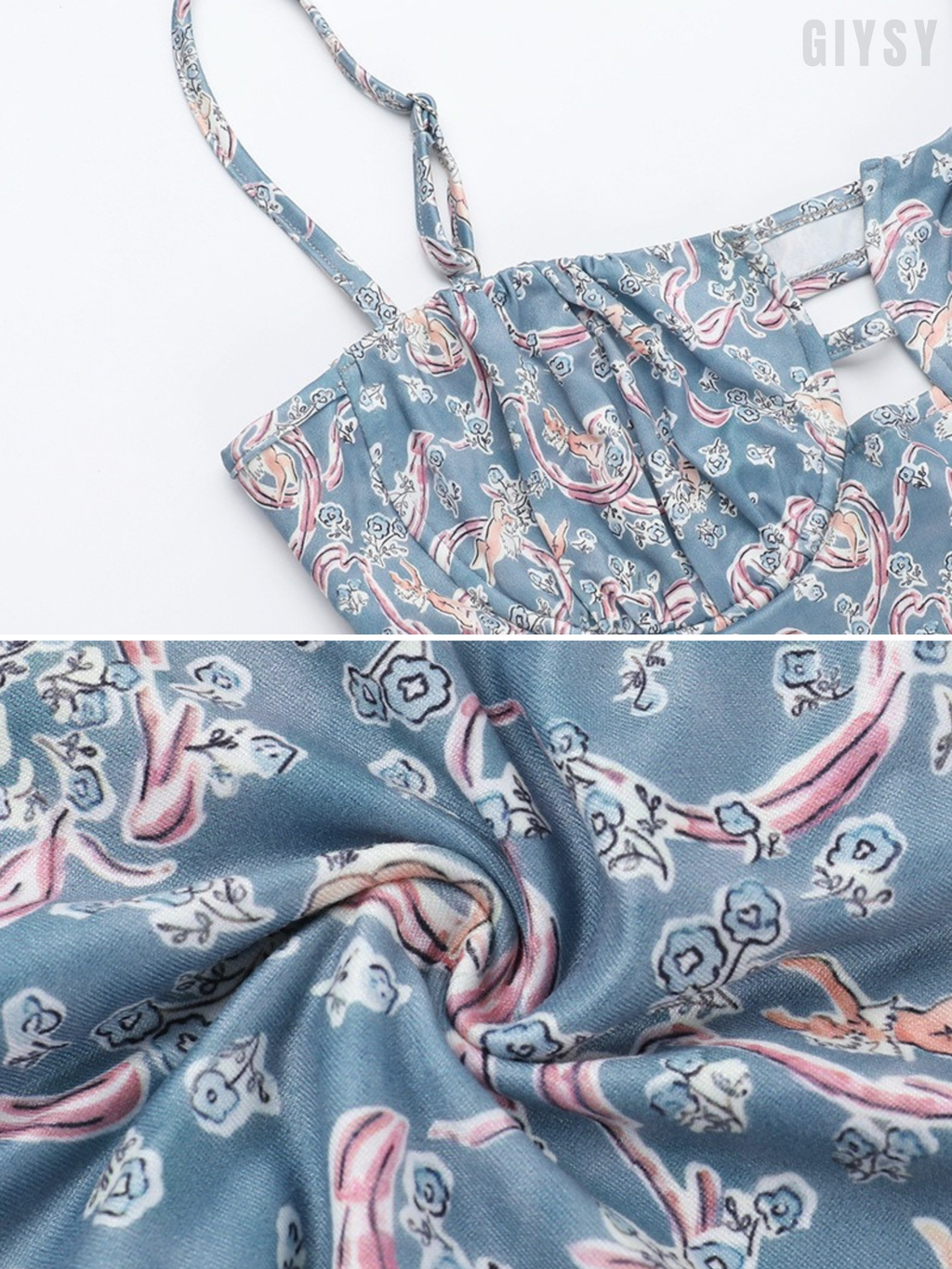 Alina Blue Paisley Cami Maxi Dress
