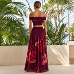 Thaliah Floral Two-Piece Maxi Skirt Set