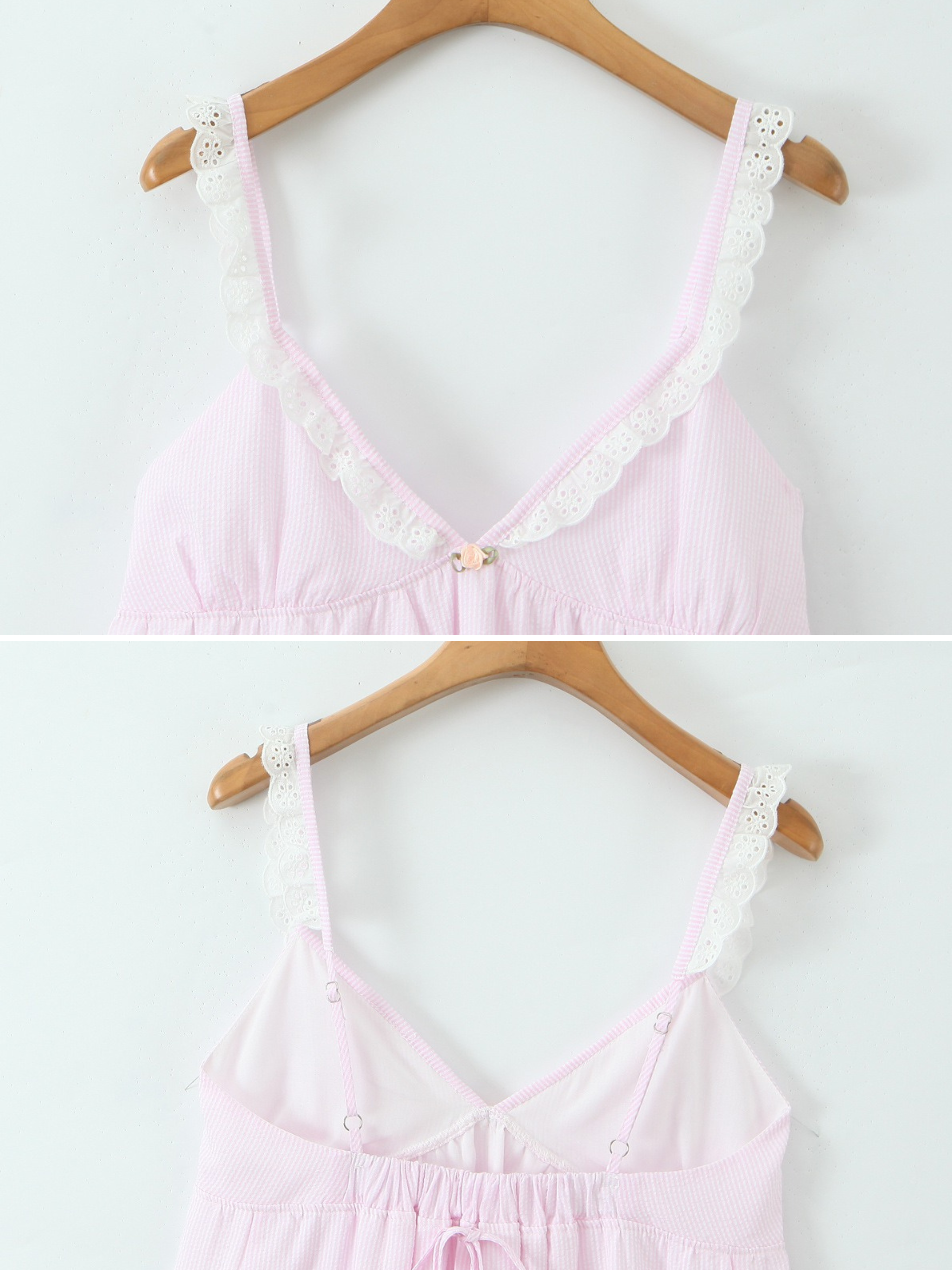 Lena Lace Trim Mini Dress