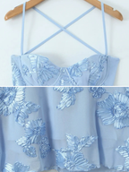 Sarya Floral Appliqué Maxi Dress