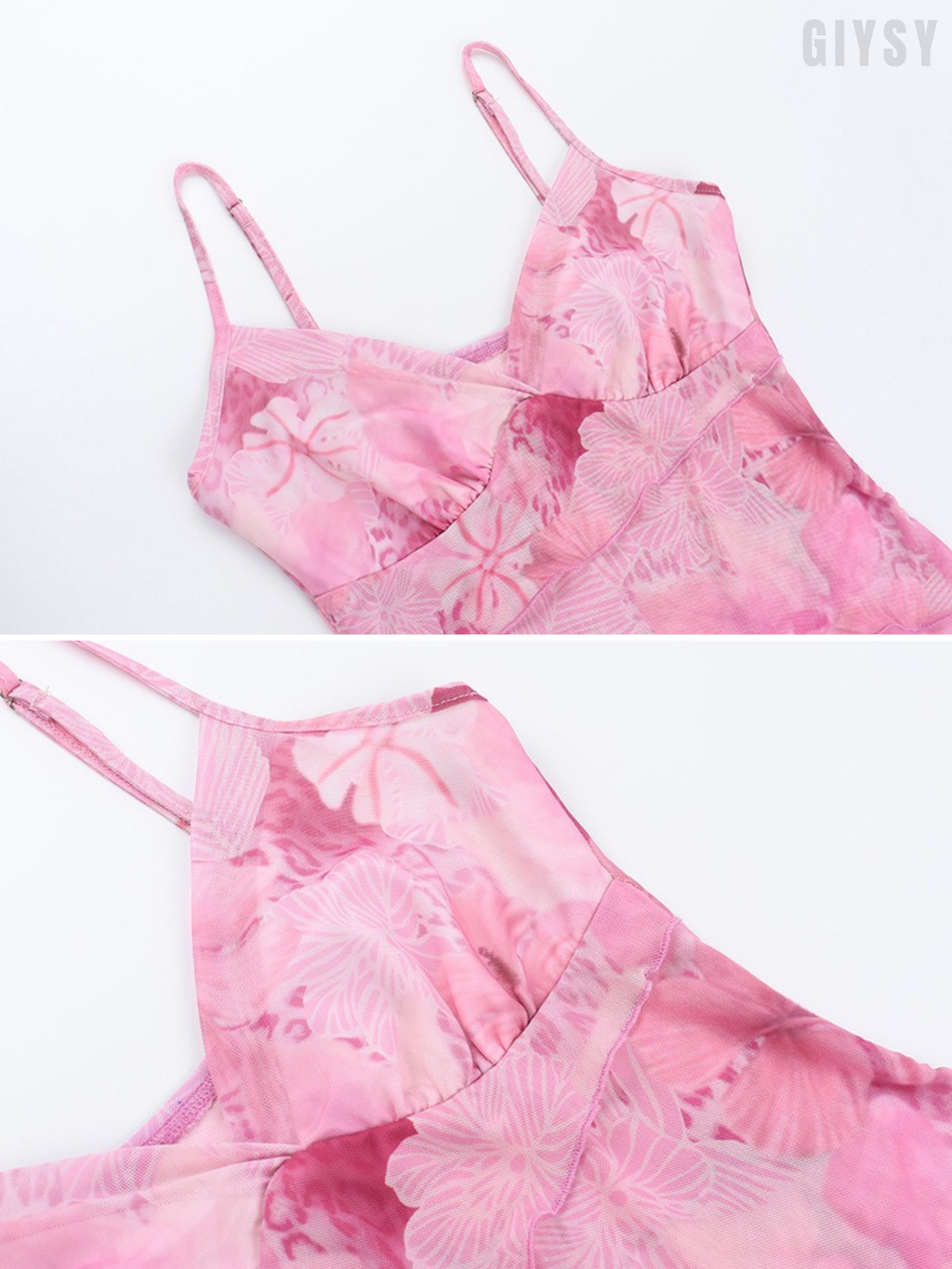 Desira Floral Sheer Mesh Cami Top
