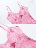 Desira Floral Sheer Mesh Cami Top