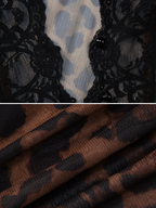 Antea Leopard Lace Sheer Top