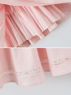 Elifa Blush Bow Pocket Mini Dress