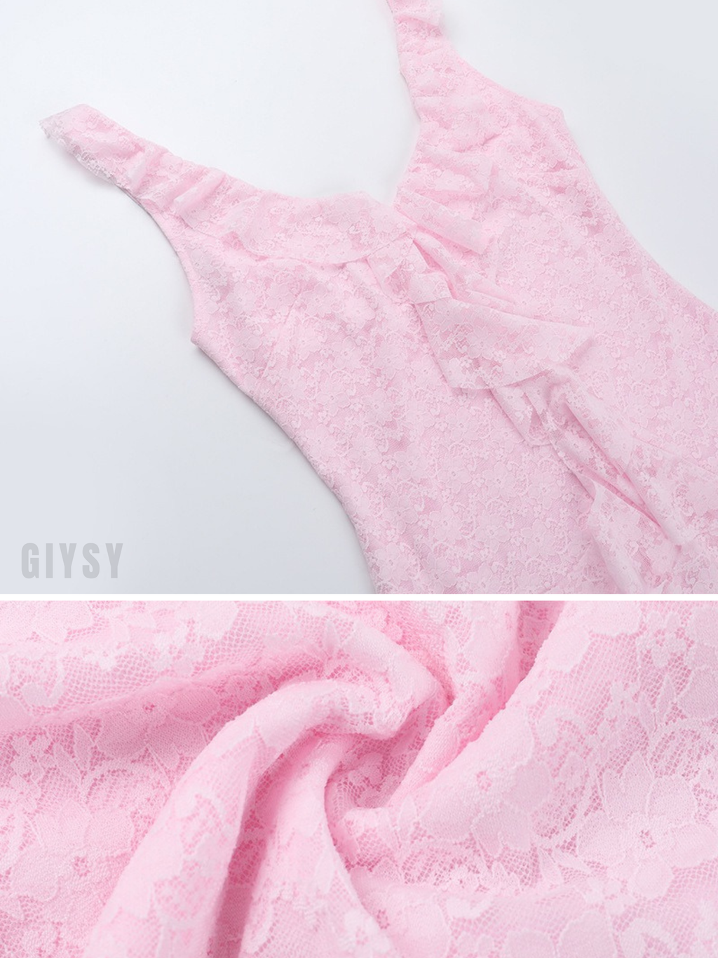 Calista Lace Ruffle Mini Dress