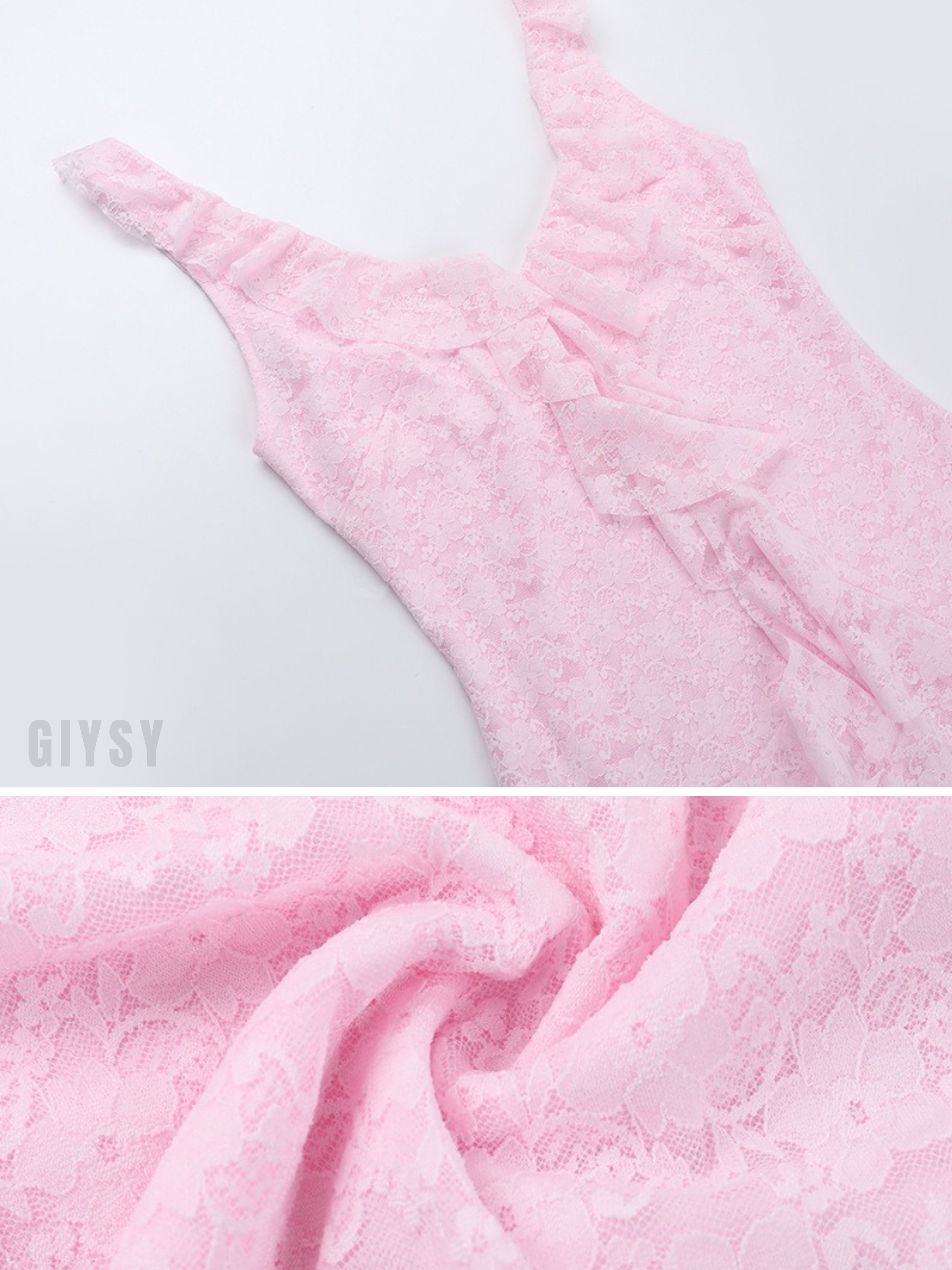 Calista Lace Ruffle Mini Dress