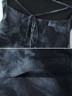 Jovita Printed Lace-Up Mini Dress