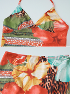 Tropical Print Top & Maxi Skirt Set