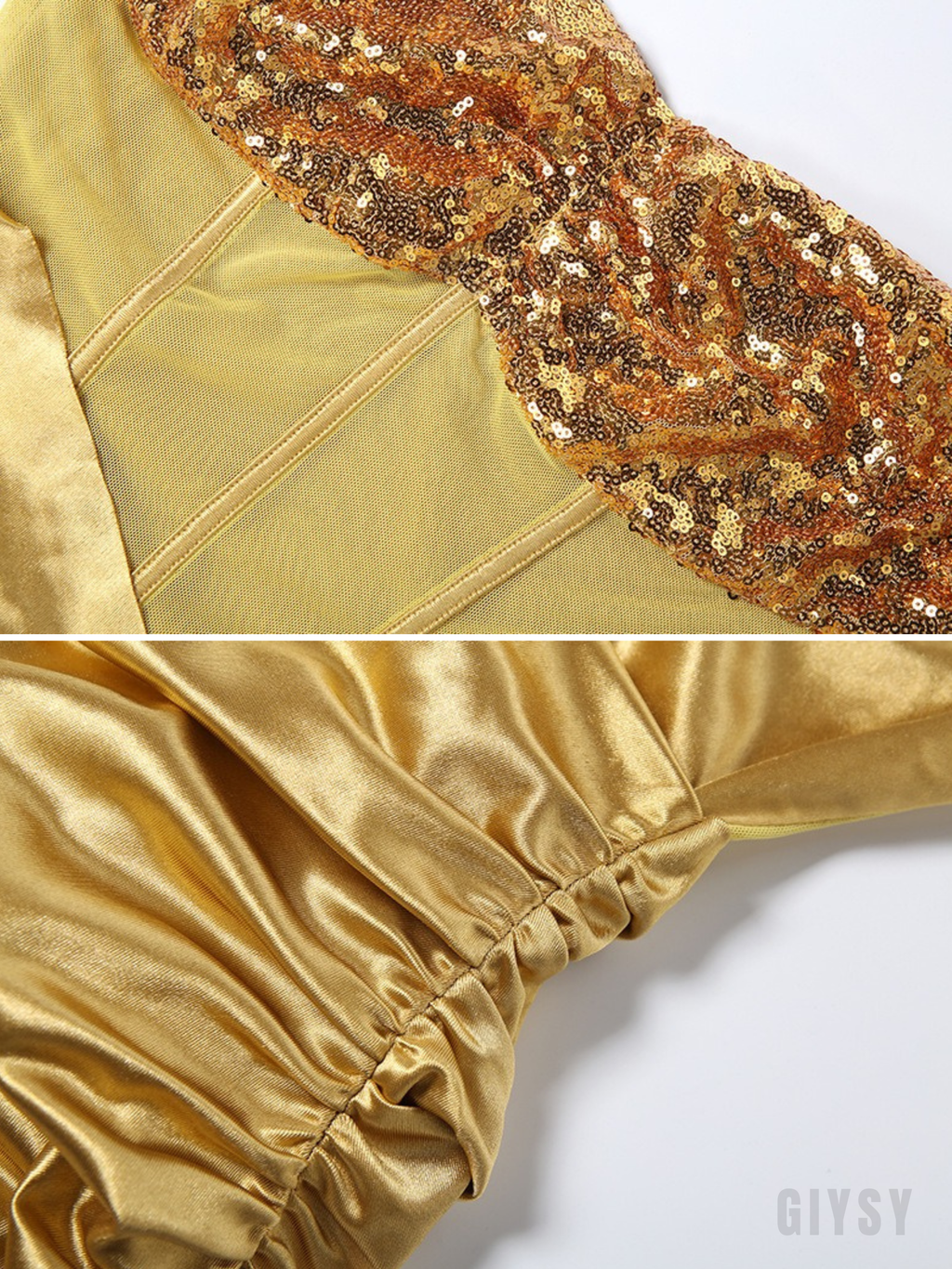 Orina Gold Sequin Corset Mini Dress