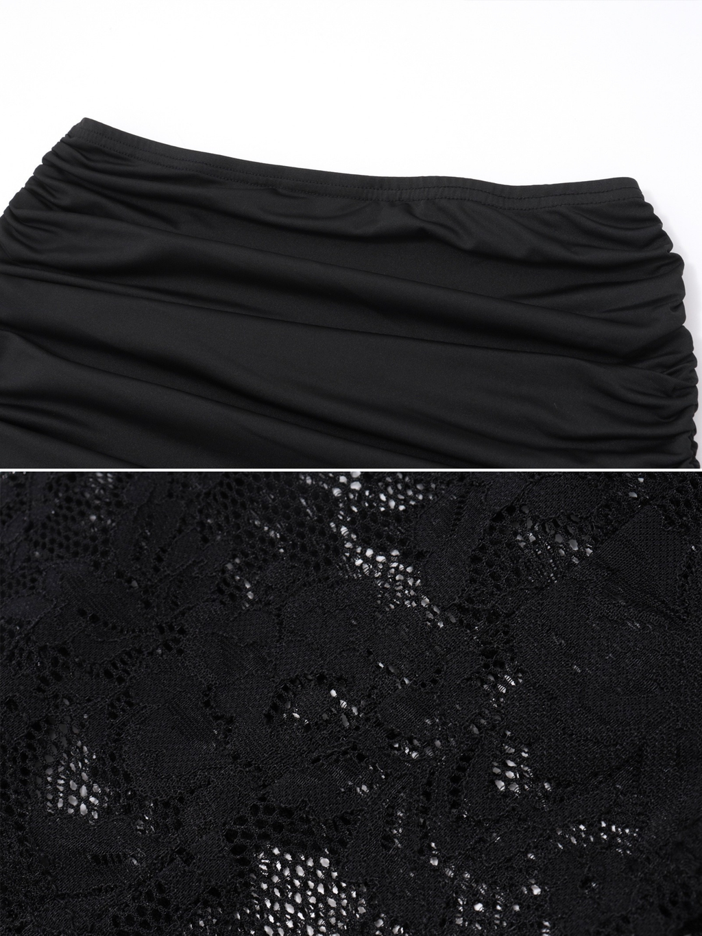 Faux Fur Lace Top & Mini Skirt Set