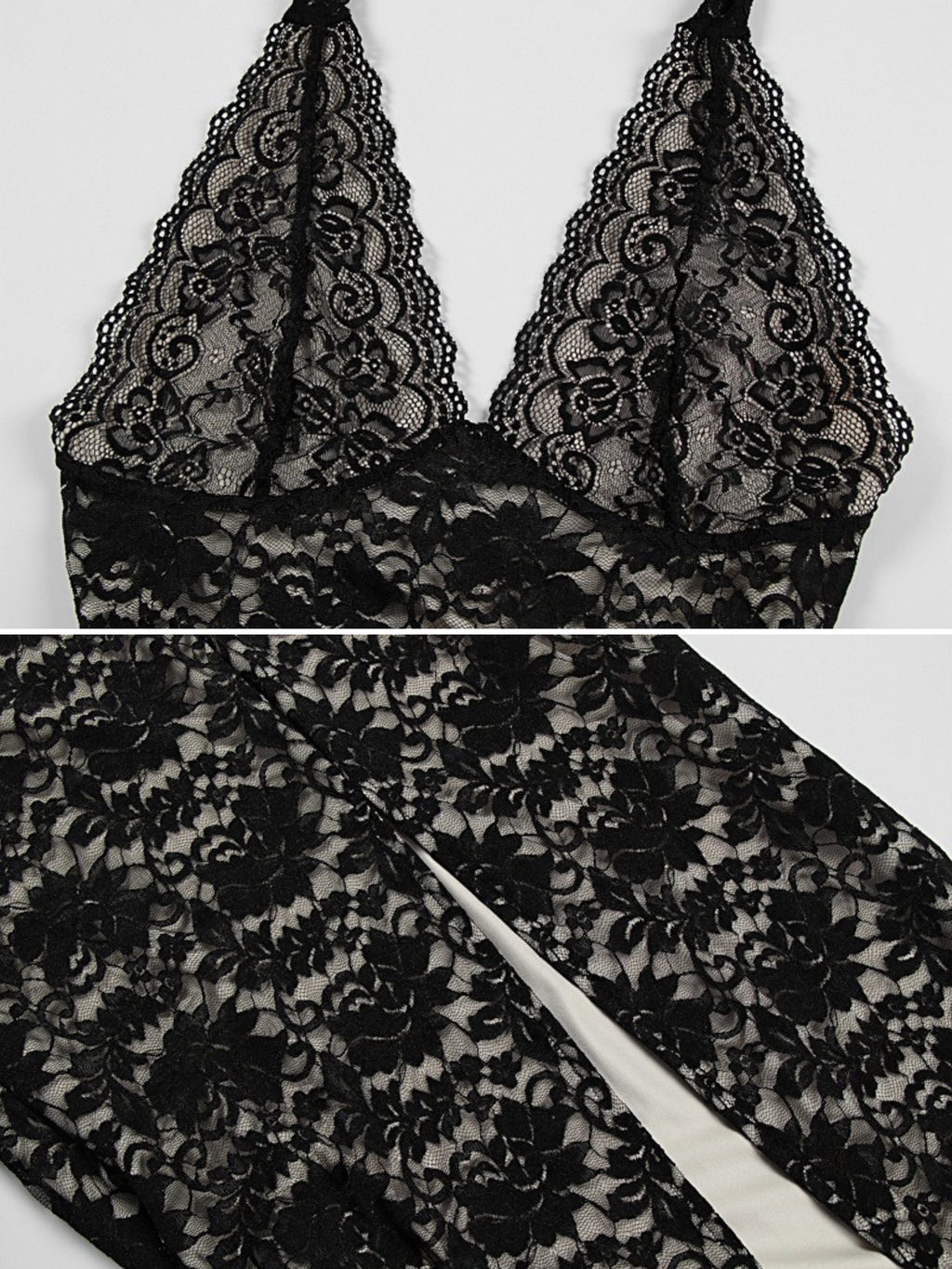 Katya Lace Halter Maxi Dress