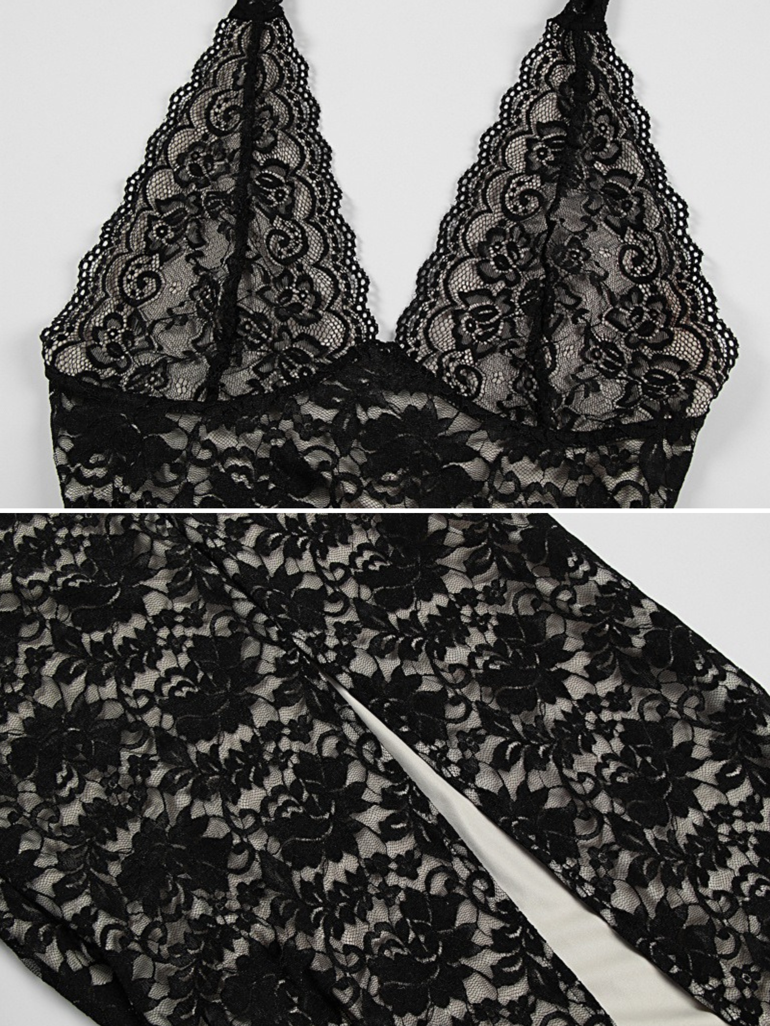 Katya Lace Halter Maxi Dress