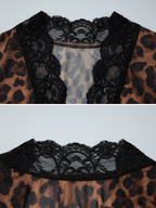 Antea Leopard Lace Sheer Top